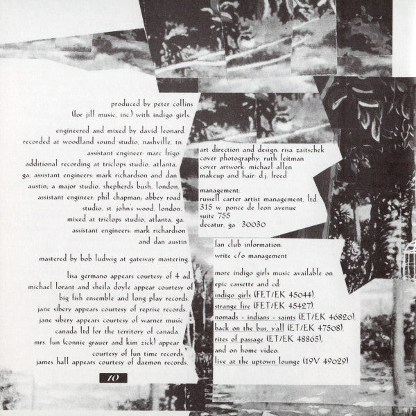 Indigo Girls : Swamp Ophelia (CD, Album, Dig)