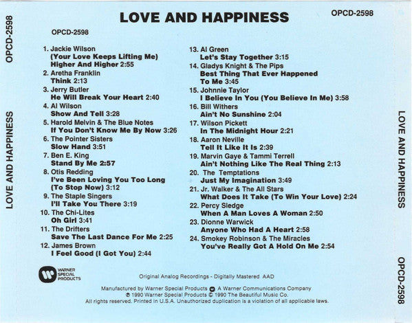 Various : Love And Happiness (CD, Comp)