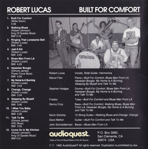 Robert Lucas : Built For Comfort (CD, Album)