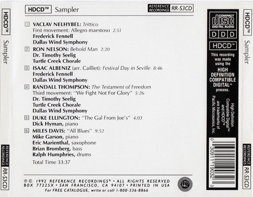 Various : HDCD™ Sampler (HDCD, Smplr)