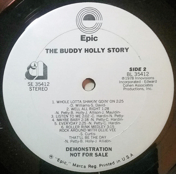 Gary Busey : The Buddy Holly Story (LP, Album, Promo)