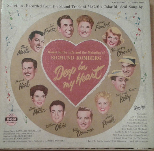 José Ferrer, Merle Oberon, Helen Traubel With Jane Powell, Vic Damone, Tony Martin (3), Howard Keel, Ann Miller, William Olvis, Rosemary Clooney, Gene Kelly, Fred Kelly (8) : Deep In My Heart (LP)