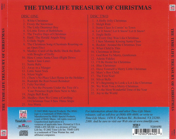 Various : The Time-Life Treasury Of Christmas (2xCD, Comp, RE)