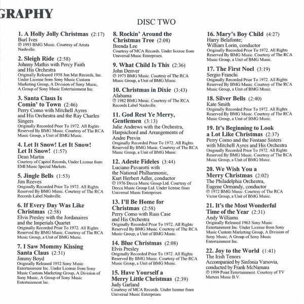 Various : The Time-Life Treasury Of Christmas (2xCD, Comp, RE)