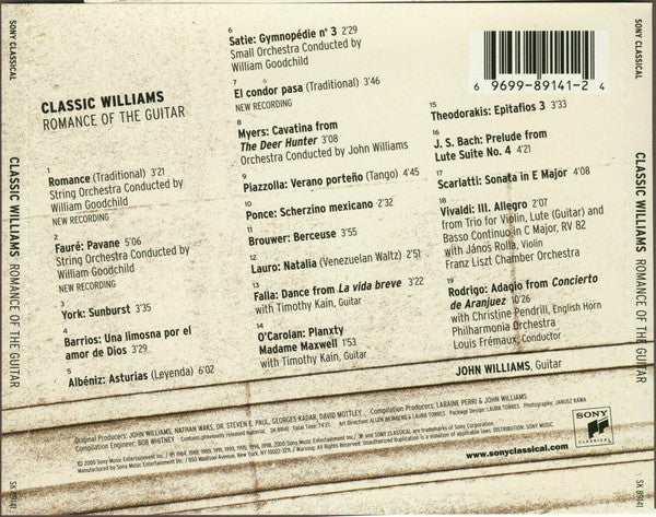 John Williams (7) : Classic Williams: Romance Of The Guitar (CD, Comp)