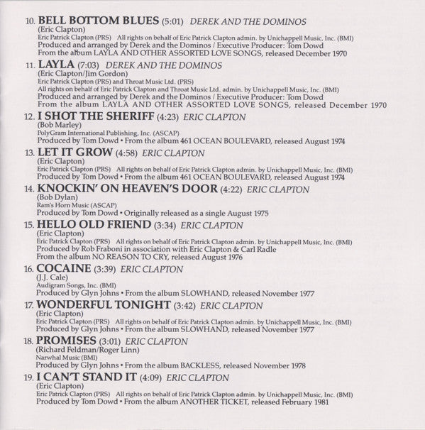 Eric Clapton : The Cream Of Clapton (CD, Comp, RE, RM, UML)