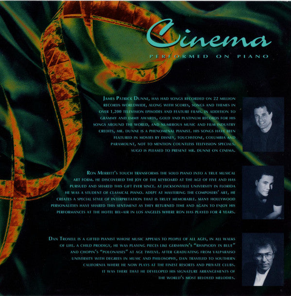 James Patrick Dunne*, Ron Merritt and Dan Troxell : Cinema Performed On Piano (CD, Album)