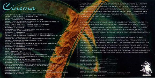 James Patrick Dunne*, Ron Merritt and Dan Troxell : Cinema Performed On Piano (CD, Album)