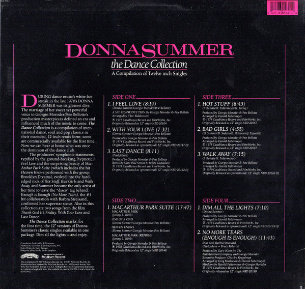 Donna Summer : The Dance Collection (A Compilation Of Twelve Inch Singles) (2xLP, Comp)