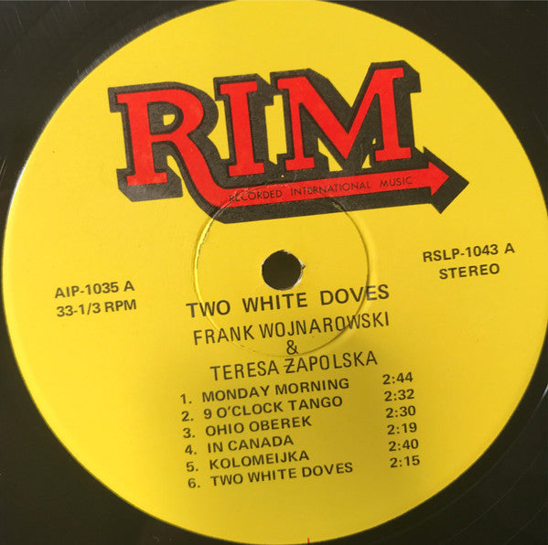 Frank Wojnarowski And His Orchestra With Teresa Zapolska : Two White Doves (LP, Album)