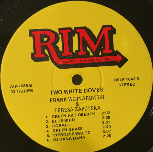 Frank Wojnarowski And His Orchestra With Teresa Zapolska : Two White Doves (LP, Album)