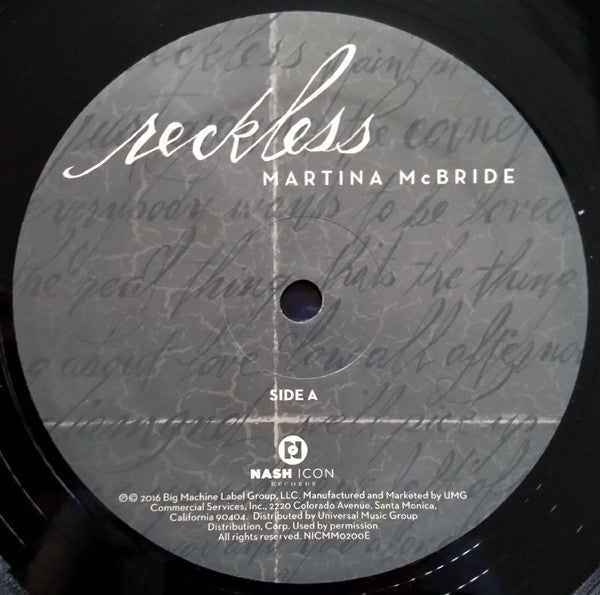 Martina McBride : Reckless (LP, Album)