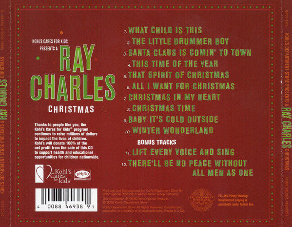 Ray Charles : Kohl's Cares For Kids Presents A Ray Charles Christmas (CD, Comp)