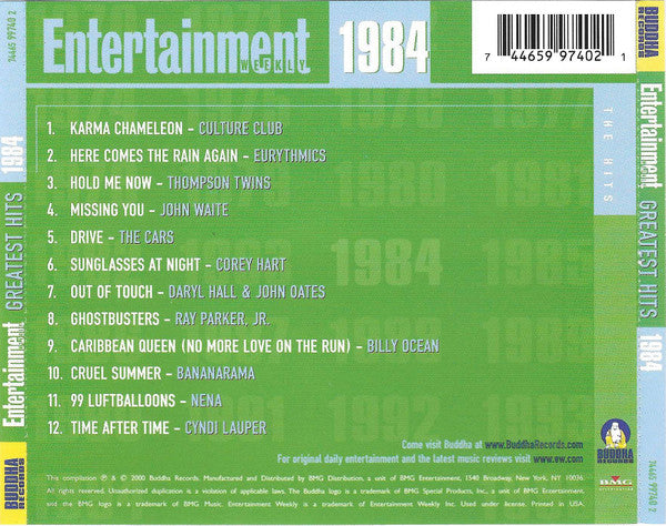 Various : Entertainment Weekly - The Greatest Hits 1984 (CD, Comp)