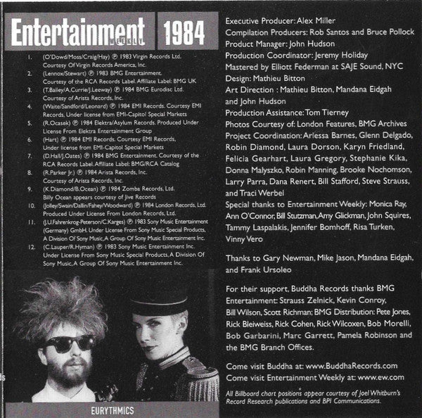 Various : Entertainment Weekly - The Greatest Hits 1984 (CD, Comp)