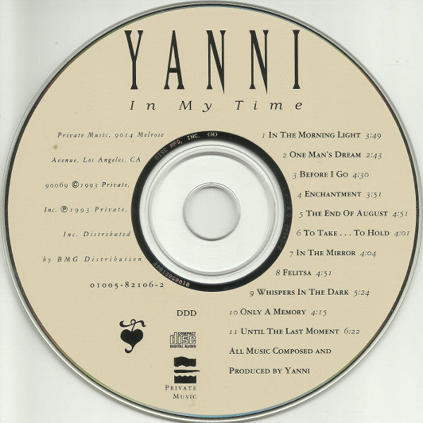 Yanni (2) : In My Time (CD, Album)