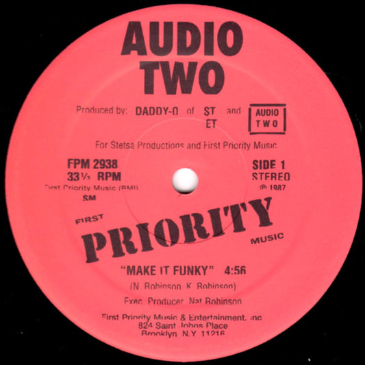 Audio Two : Make It Funky (12", RE, Red)