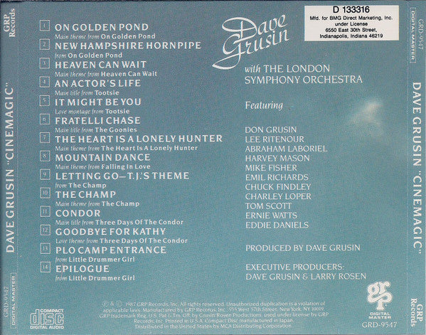 Dave Grusin : Cinemagic (CD, Album, Club)
