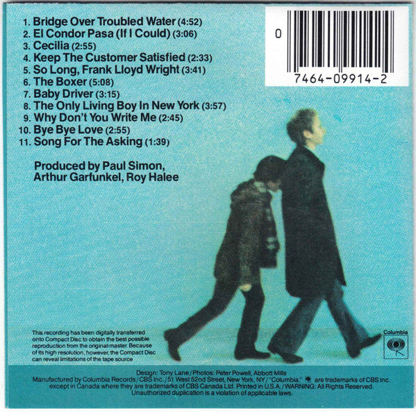 Simon And Garfunkel* : Bridge Over Troubled Water (CD, Album, RE, Two)