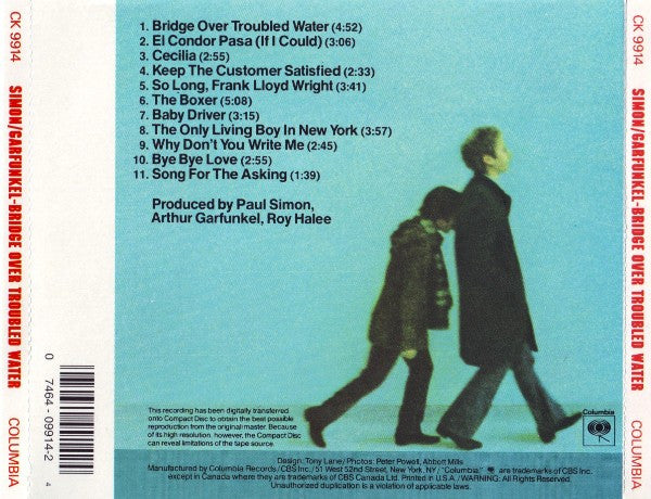 Simon And Garfunkel* : Bridge Over Troubled Water (CD, Album, RE, Two)