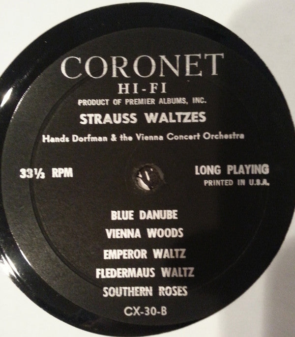 Strauss*, Vienna Concert Orchestra* , dir Hans Dorfman : Waltzes in Hi-Fi (LP, Album, Mono)