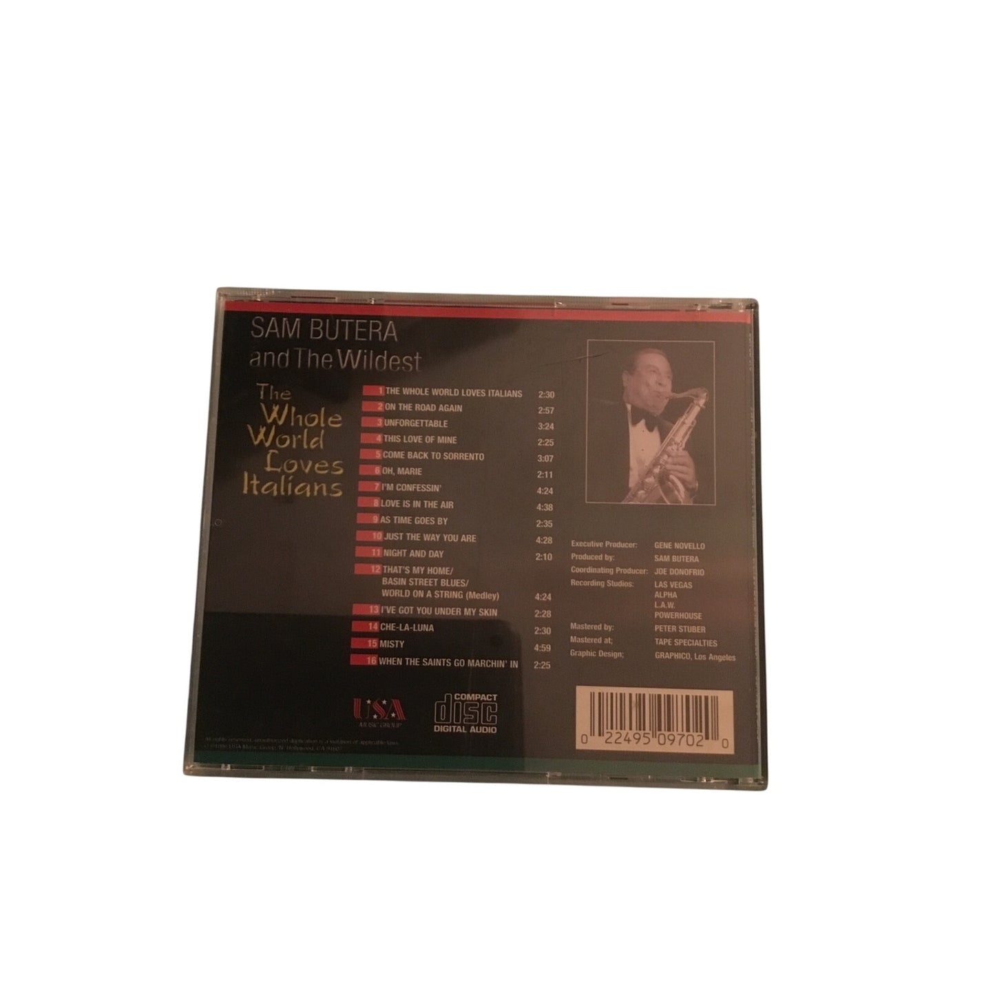 Sam Butera - The Whole World Loves Italians (CD, Jan-1997, USA Records)