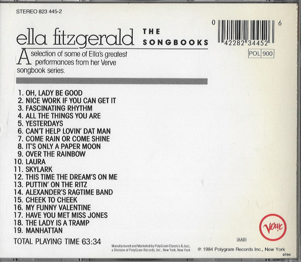 Ella Fitzgerald : The Songbooks (CD, Comp, RE)