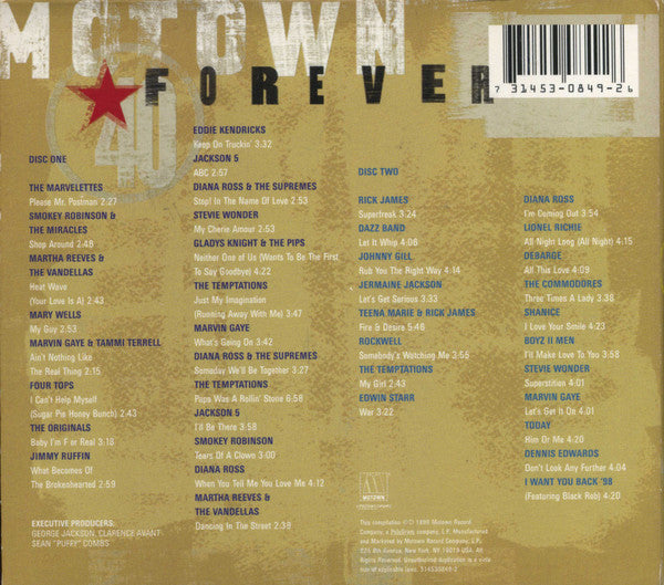 Various : Motown 40 Forever (2xCD, Comp)