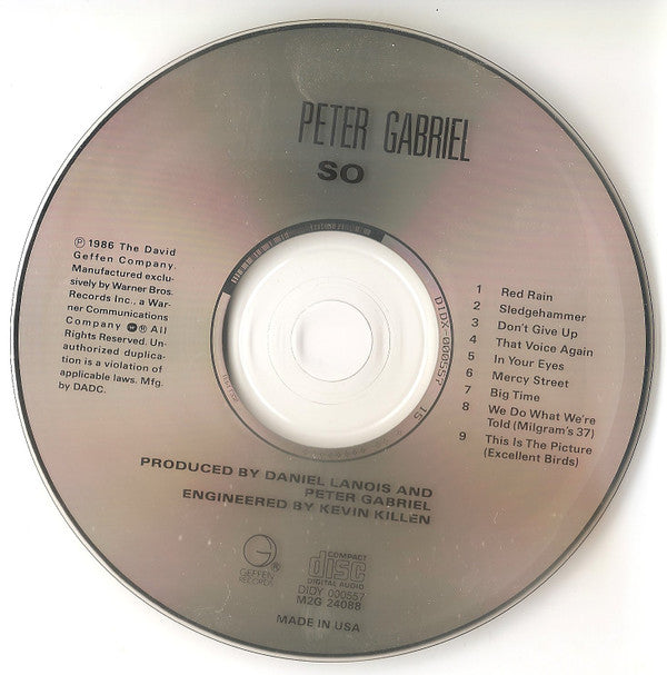 Peter Gabriel : So (CD, Album, Club, RE)