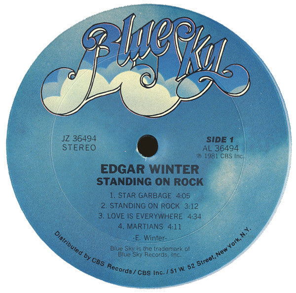 Edgar Winter : Standing On Rock (LP, Album, Ter)