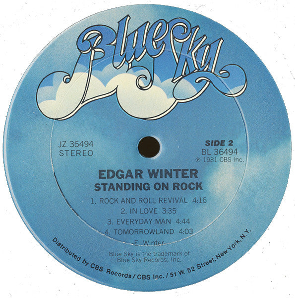 Edgar Winter : Standing On Rock (LP, Album, Ter)