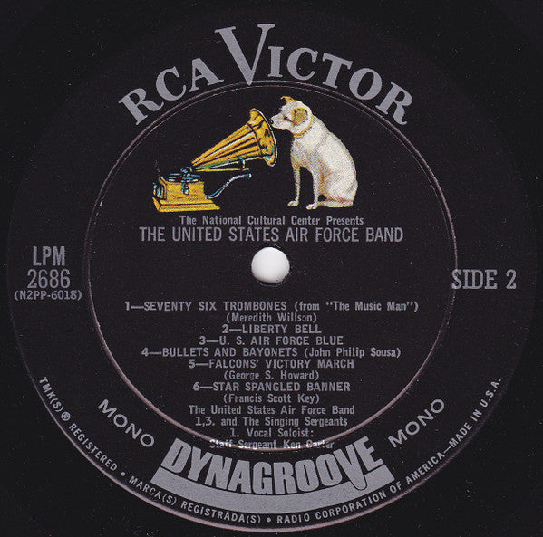 United States Air Force Band And The Singing Sergeants : The National Cultural Center Presents The United States Air Force Band And The Singing Sergeants (LP, Album, Mono)