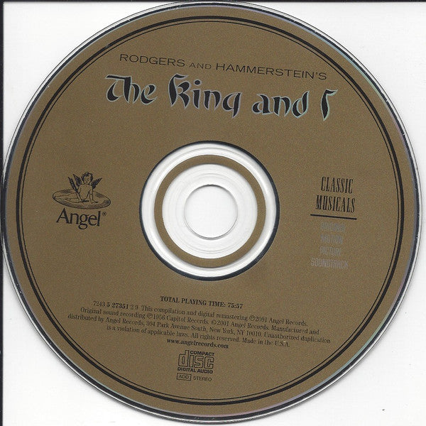 Rodgers & Hammerstein : The King And I: Original Motion Picture Soundtrack (CD, Album, RE)