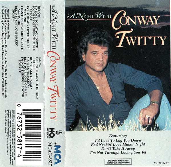 Conway Twitty : A Night With Conway Twitty (Cass, Comp)