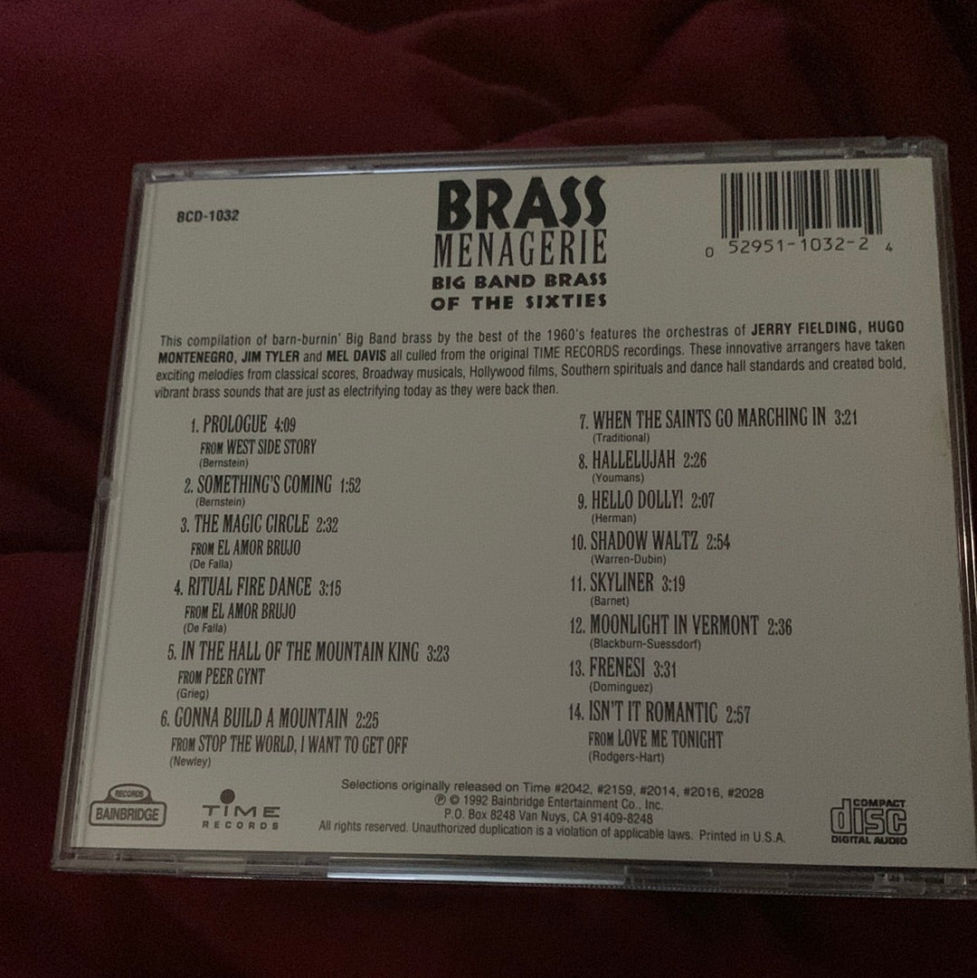 Varios - Brass Menagerie: Big Band Brass de los años sesenta [CD]