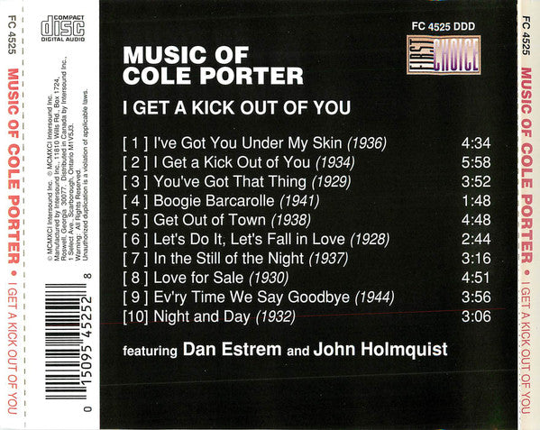 Dan Estrem* And John Holmquist : The Music Of Cole Porter (I Get A Kick Out Of You!) (CD, Album)