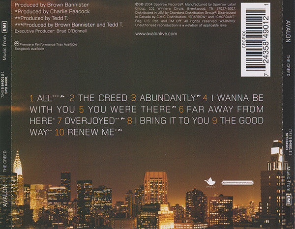 Avalon (4) : The Creed (CD, Album)