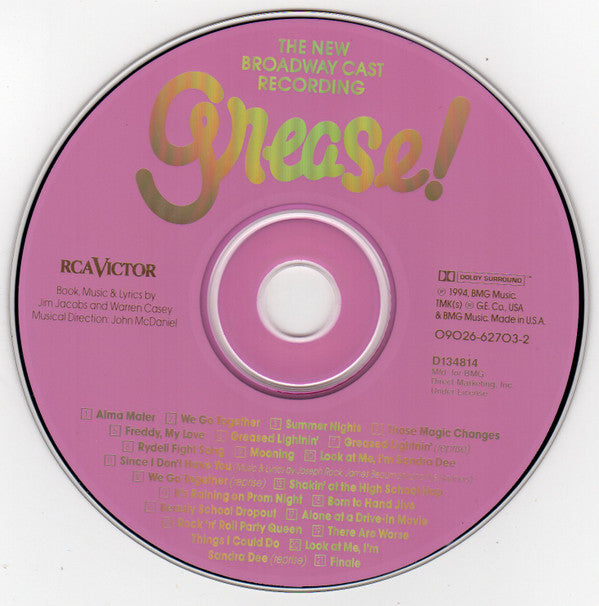 New Broadway Cast* : Grease! (The New Broadway Cast Recording) (CD, Album, Club)