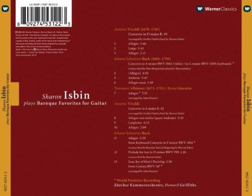 Sharon Isbin : Plays Baroque Favorites For Guitar (CD)