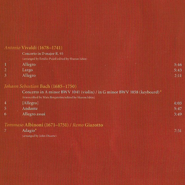Sharon Isbin : Plays Baroque Favorites For Guitar (CD)