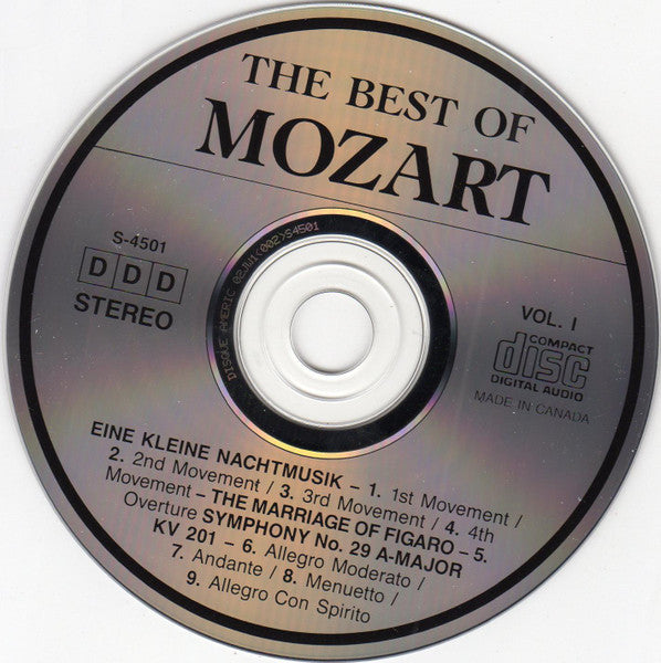 Unknown Artist : The Best Of Mozart Vol. 1 (CD)