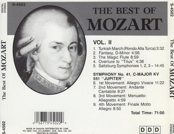 Unknown Artist : The Best Of Mozart Vol. 2 (CD)