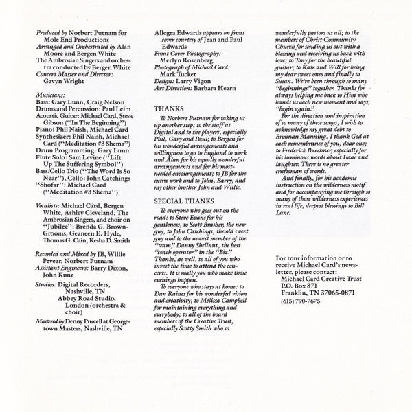 Michael Card : The Beginning (CD, Album)