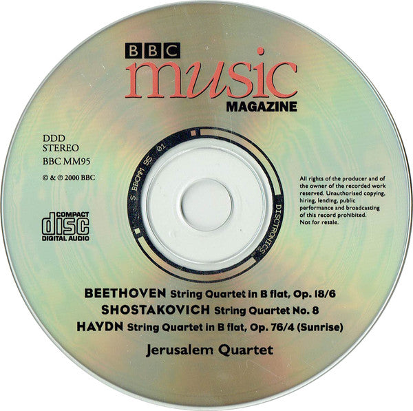 Jerusalem Quartet* : String Quartets By Beethoven (Op. 18/6), Shostakovich (No. 8) And Haydn (Sunrise) (CD, Enh)