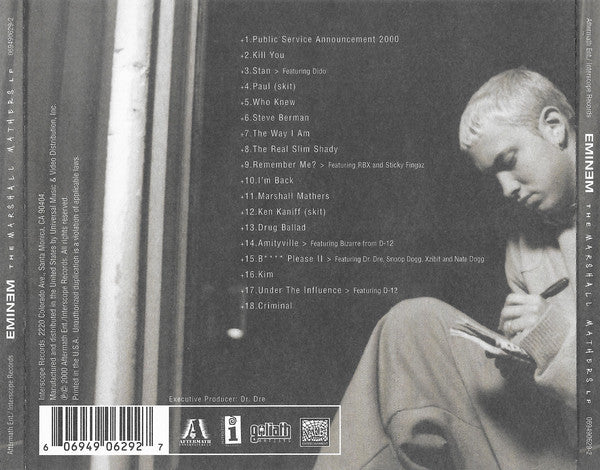 Eminem : The Marshall Mathers LP (CD, Album)