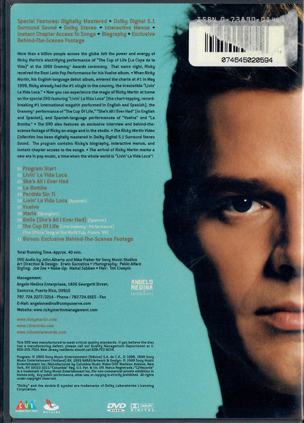 Ricky Martin : The Ricky Martin Video Collection (DVD-V, Comp)