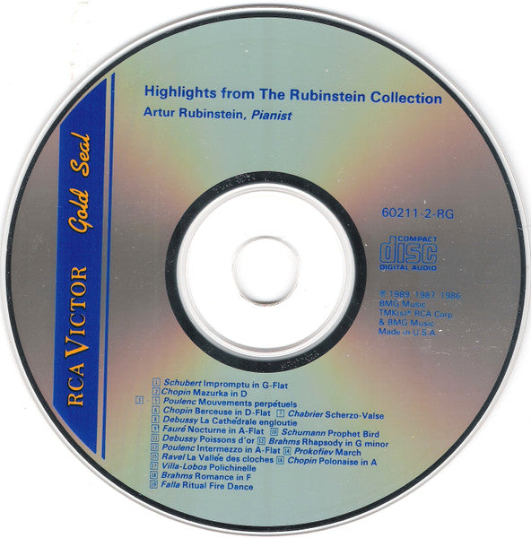 Rubinstein* : Highlights From The Rubinstein Collection (CD, Comp)