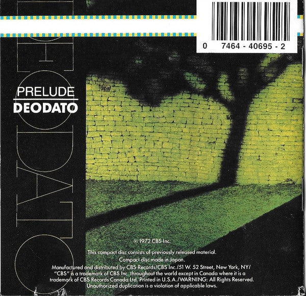 Deodato* : Prelude (CD, Album, RE, RM)