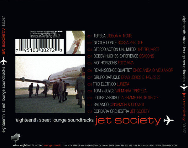 Various : Eighteenth Street Lounge Soundtracks - Jet Society (CD, Comp, P/Mixed)