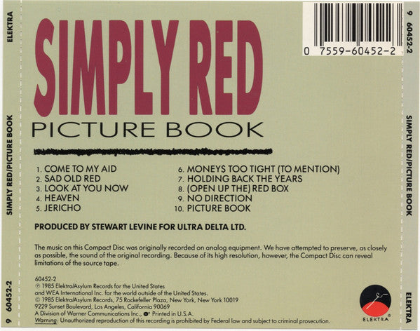 Simply Red : Picture Book (CD, Album)